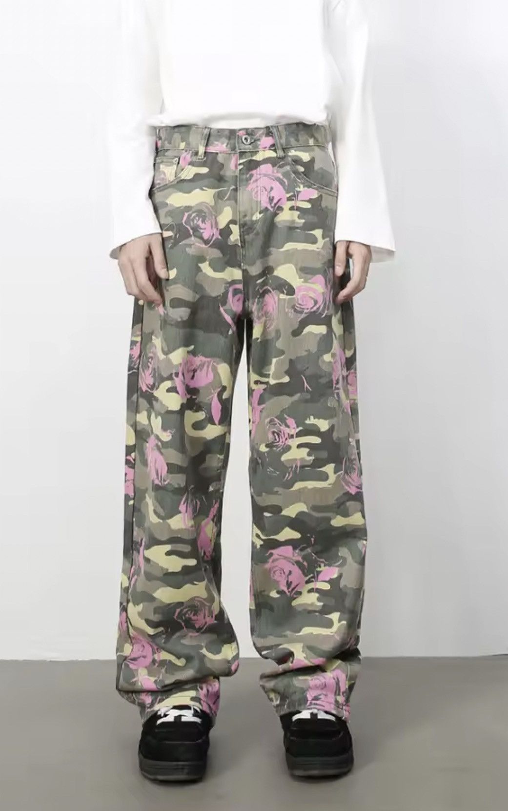 Japanese Brand Camo Denim Pants - Wide Leg Tactical Streetwear Trousers Size US 34 / EU 50 - 1 Thumbnail