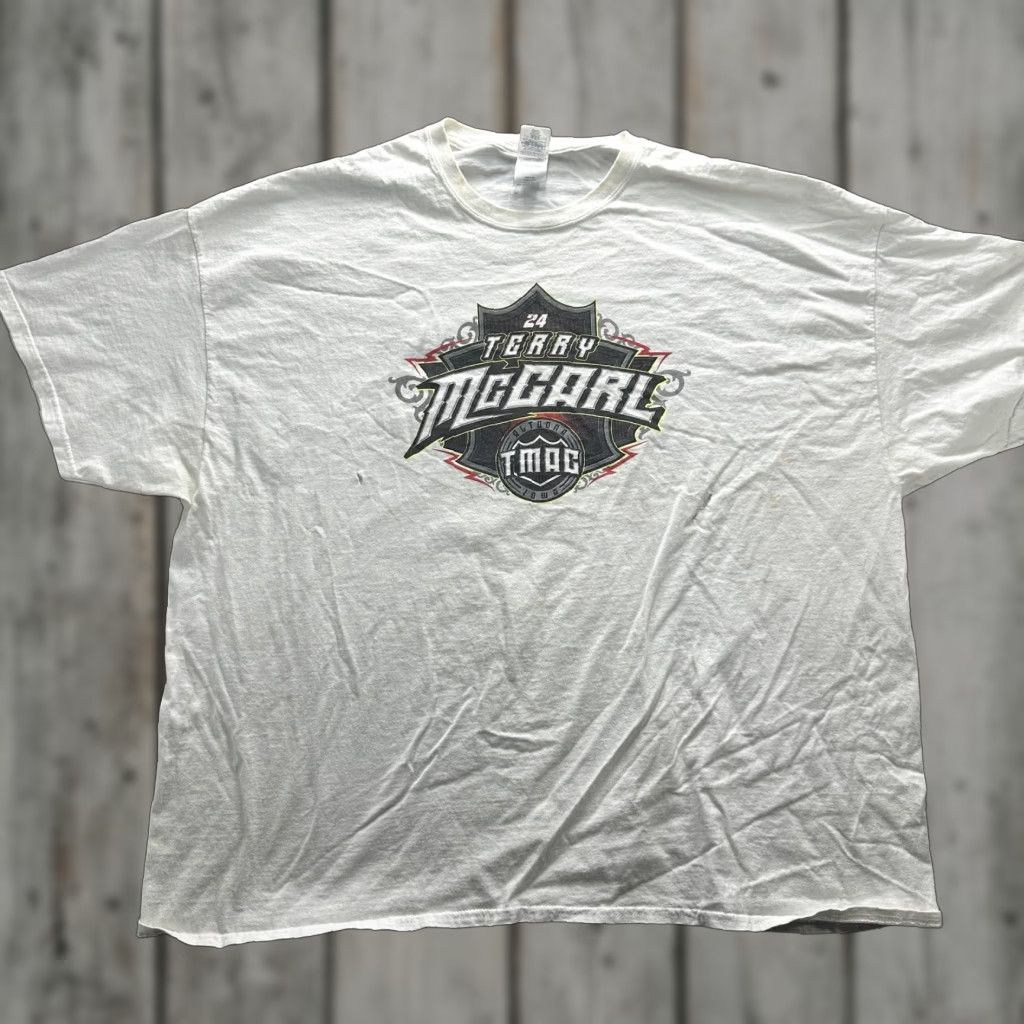 Gildan Terry McCarl Racing Shirt White 4XL Mens Knoxville 2015 Sprint Car Graphic Tee Size US XXL / EU 58 / 5 - 1 Thumbnail