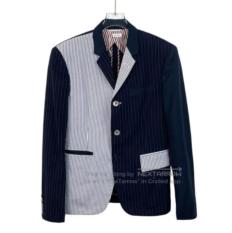 Thom Browne Thom Browne Color-Block Cotton Men's Jacket . Size US M / EU 48-50 / 2 - 1 Thumbnail