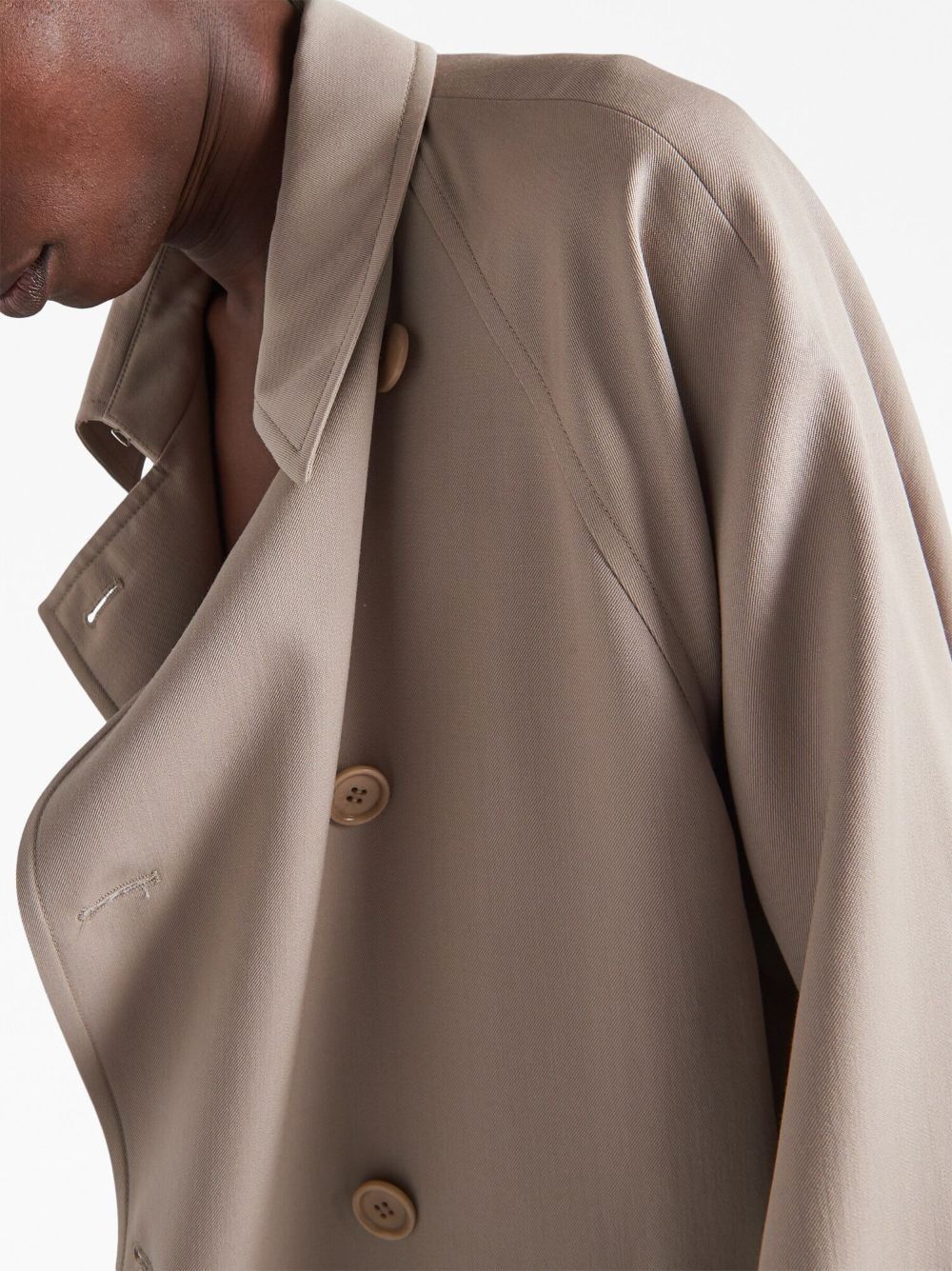 Prada o1bcso1str1025 Garbadine Double-Breasted Trench Coat Size US L / EU 52-54 / 3 - 5 Thumbnail