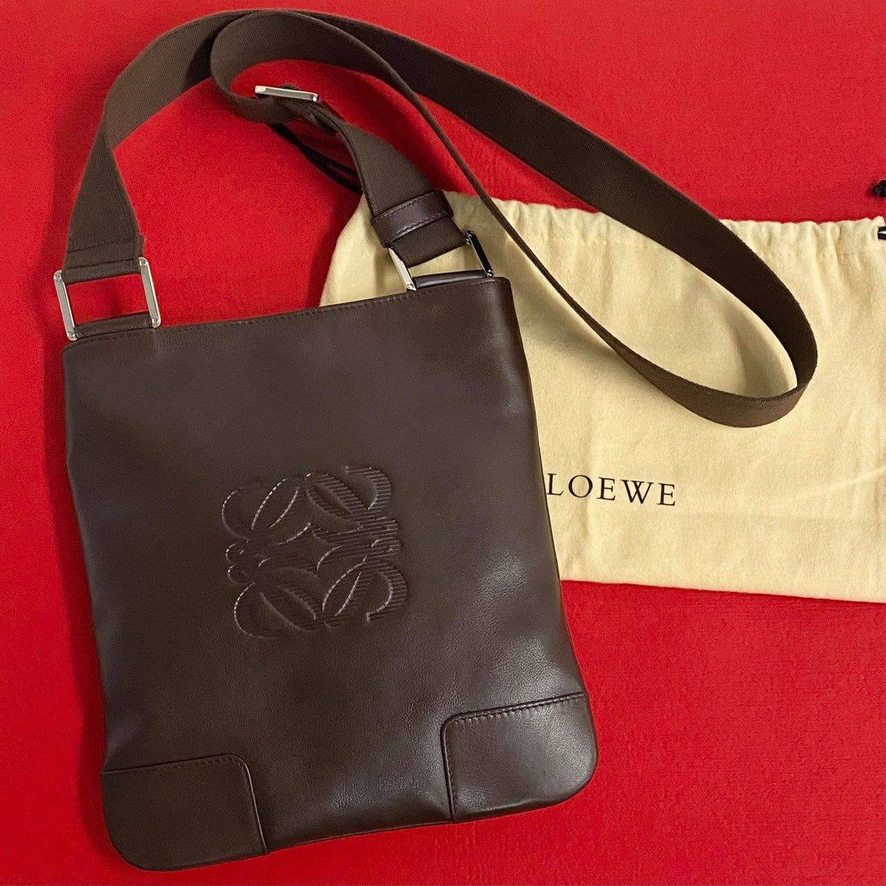 Loewe Shoulder Bag Brown Leather