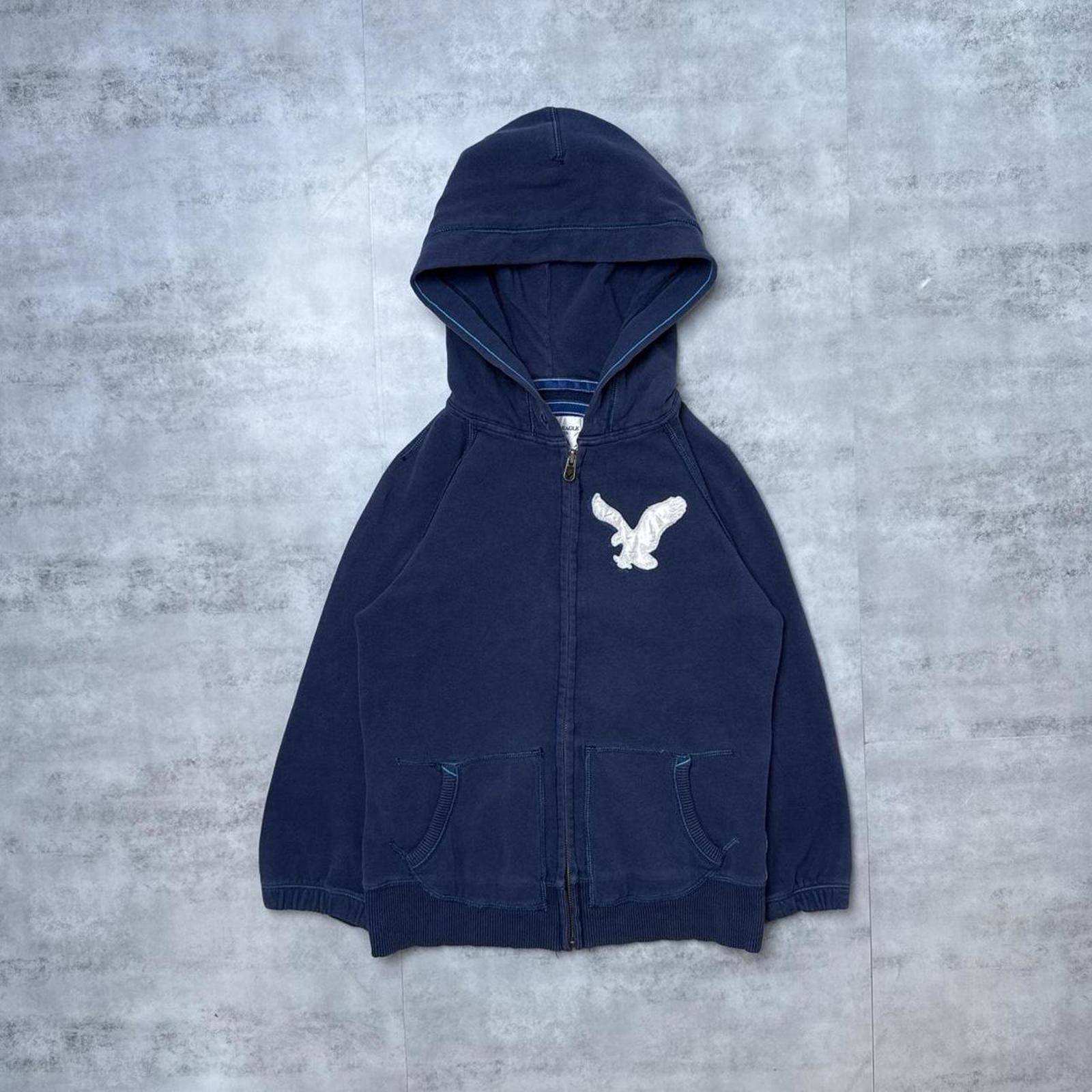 American Eagle Outfitters Y2K American Eagle 00s Blue Navy Zip Up Jacket Size S / US 4 / IT 40 - 1 Thumbnail