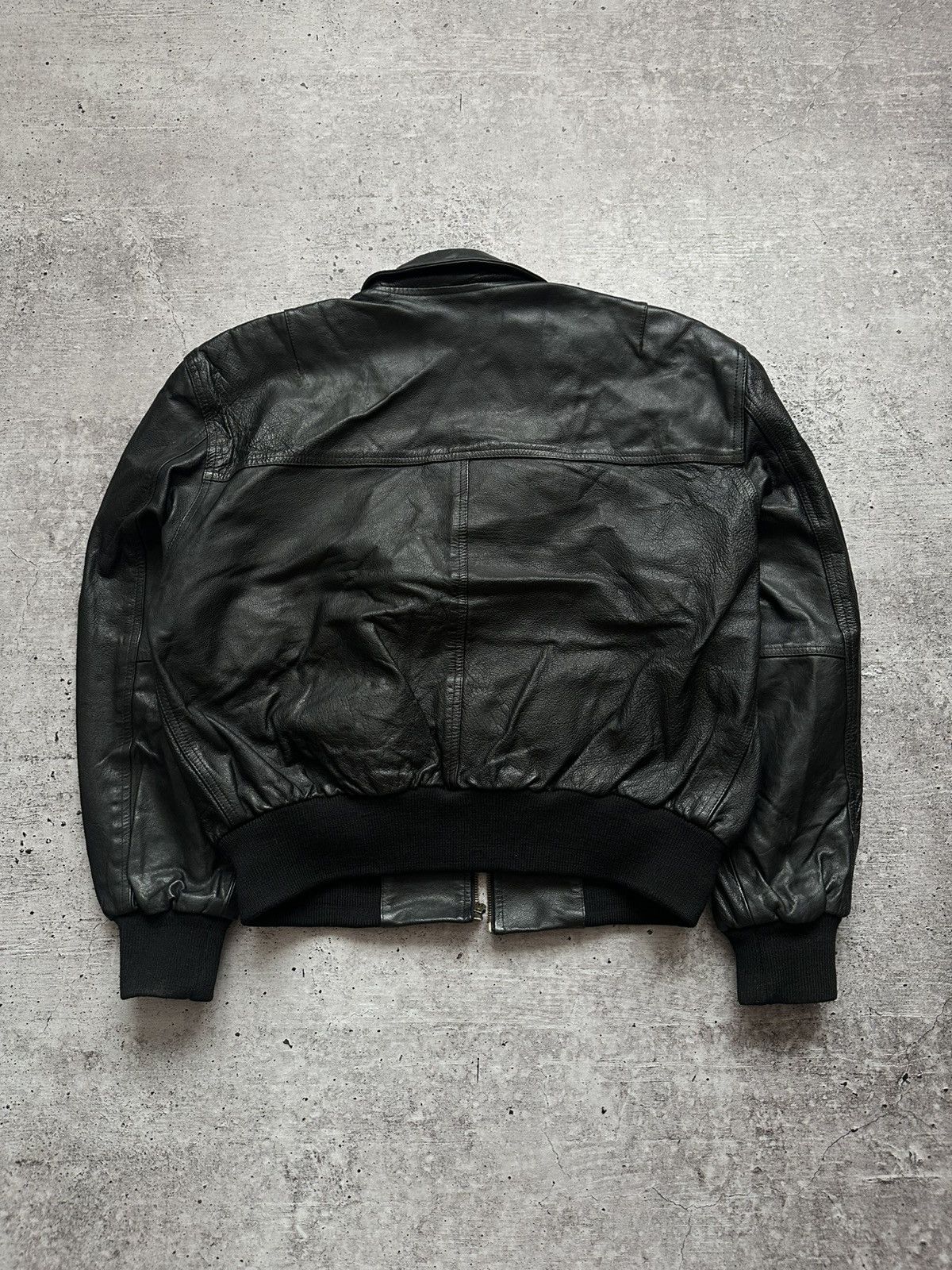 Vintage Vintage U-boot by Riccardo Leather Bomber Jacket Size US L / EU 52-54 / 3 - 14 Thumbnail