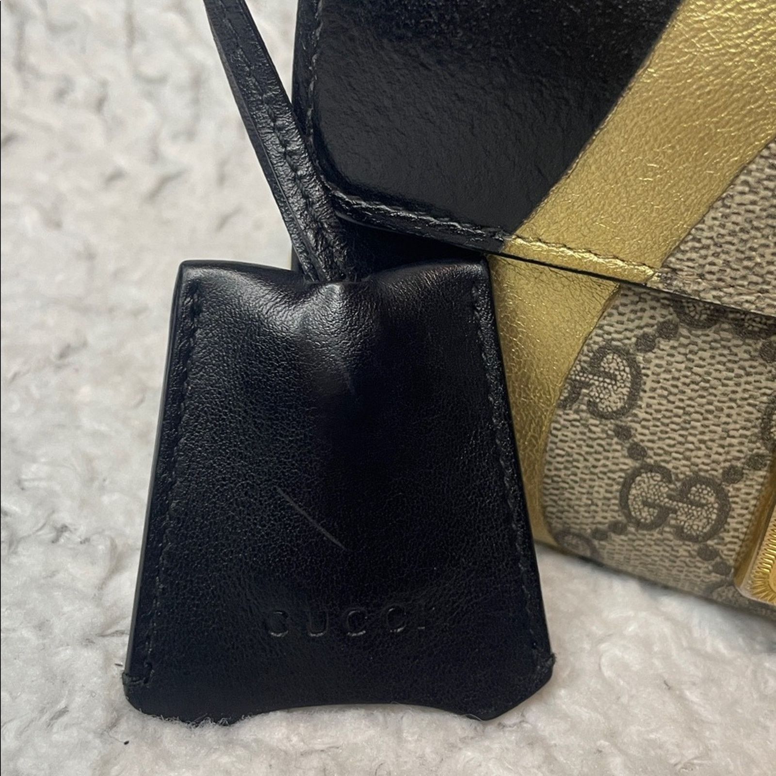Gucci Gucci Padlock GG Supreme Chain Bag Black/Gold Size ONE SIZE - 4 Thumbnail