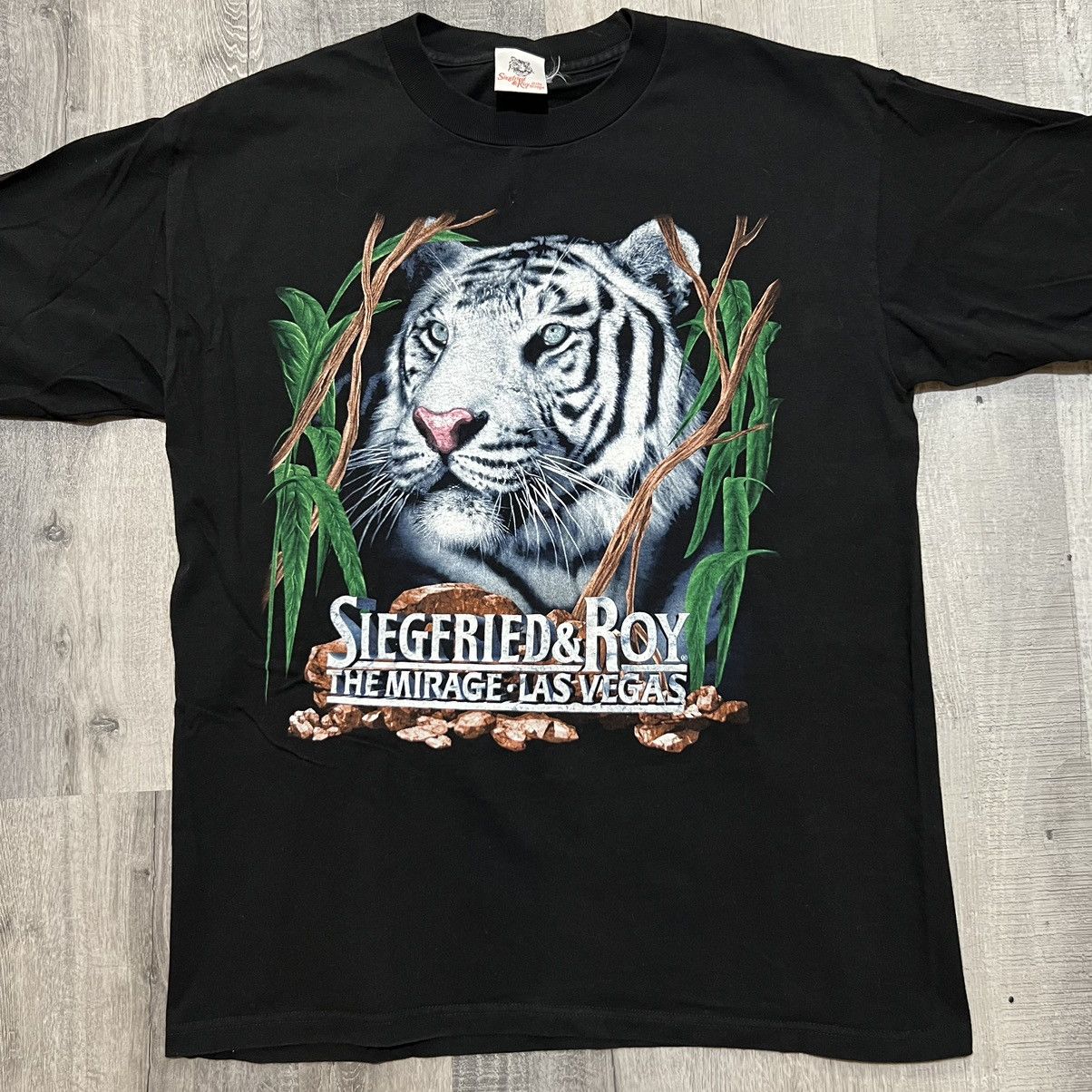 Vintage VTG Siegfried & Roy The Mirage Las Vegas White Tiger Shirt Size US XL / EU 56 / 4 - 1 Thumbnail