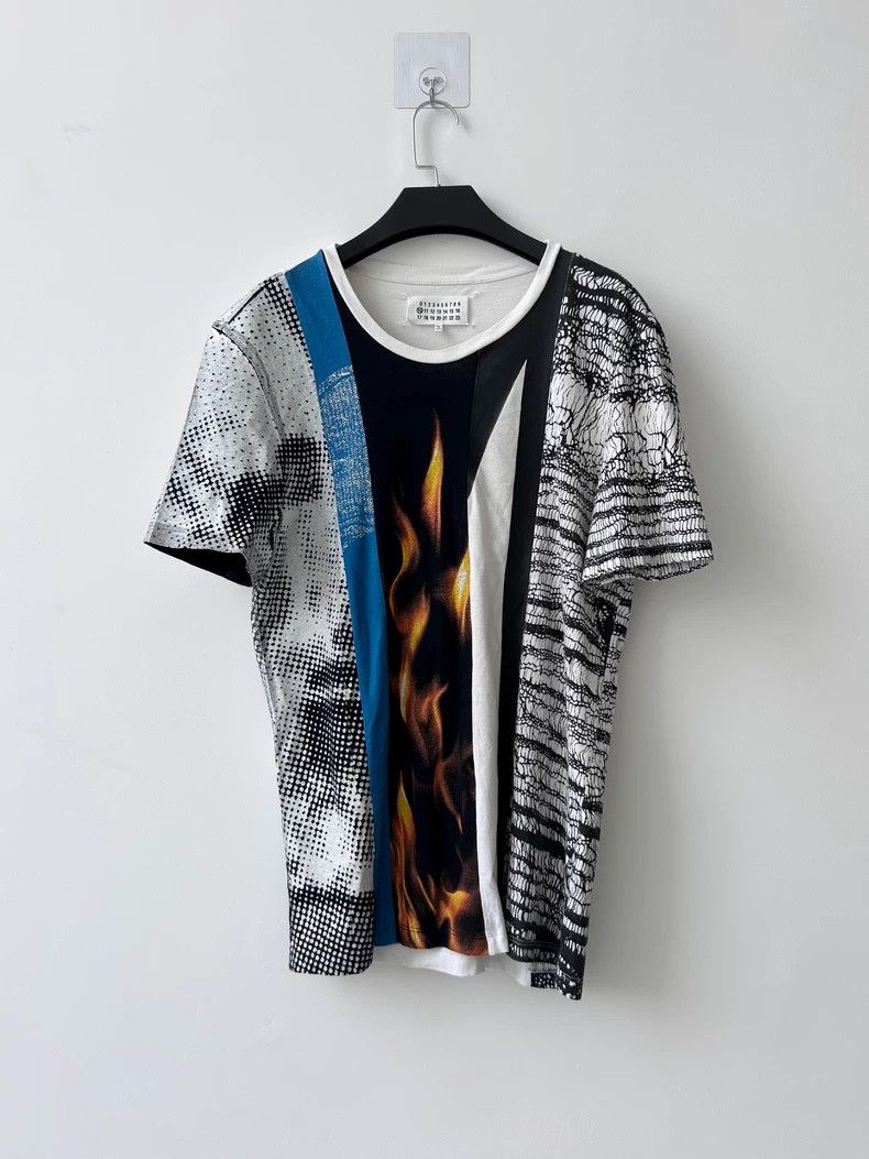 Maison Margiela Maison Margiela Shadow flame line pattern T-shirt Size US S / EU 44-46 / 1 - 2 Thumbnail