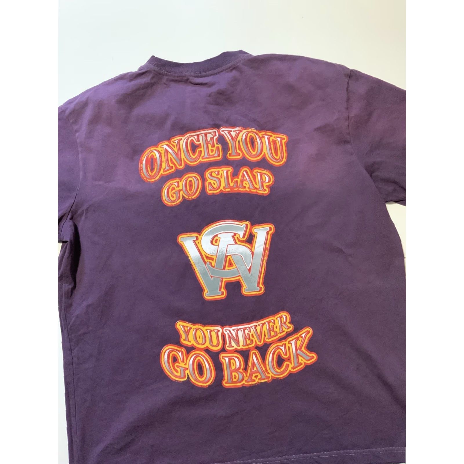 Vintage VINTAGE Slapwoods Cigar Wraps Once You Go Slap You Never Go Back Purple Graphic T-Shirt Mens 2XL Purple"} Size US XXL / EU 58 / 5 - 4 Thumbnail