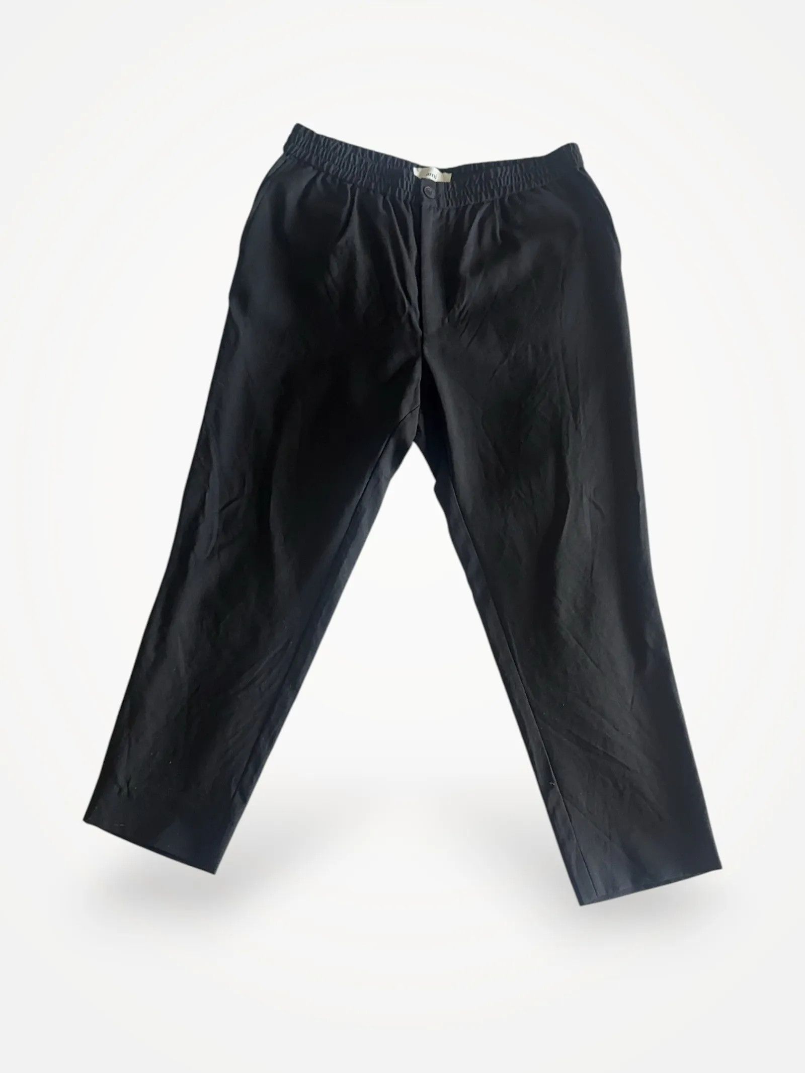AMI AMI Tapered Cropped Pleated Virgin Wool Trousers Pants Size US 28 / EU 44 - 1 Thumbnail