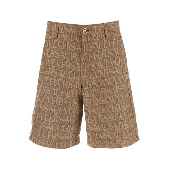 Versace VERSACE Versace Jacquard Allover Brown Beige Shorts Size US 36 / EU 52 - 1 Thumbnail