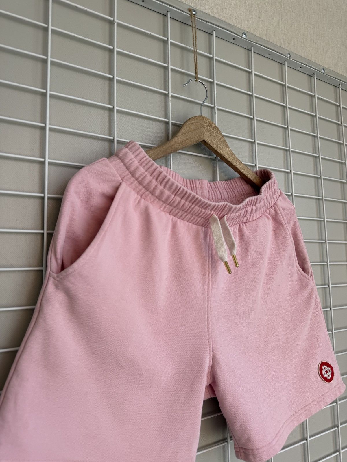 Casablanca Casablanca Logo Patch Pink Shorts Mens Size S Organic Cotton Size US 32 / EU 48 - 3 Thumbnail