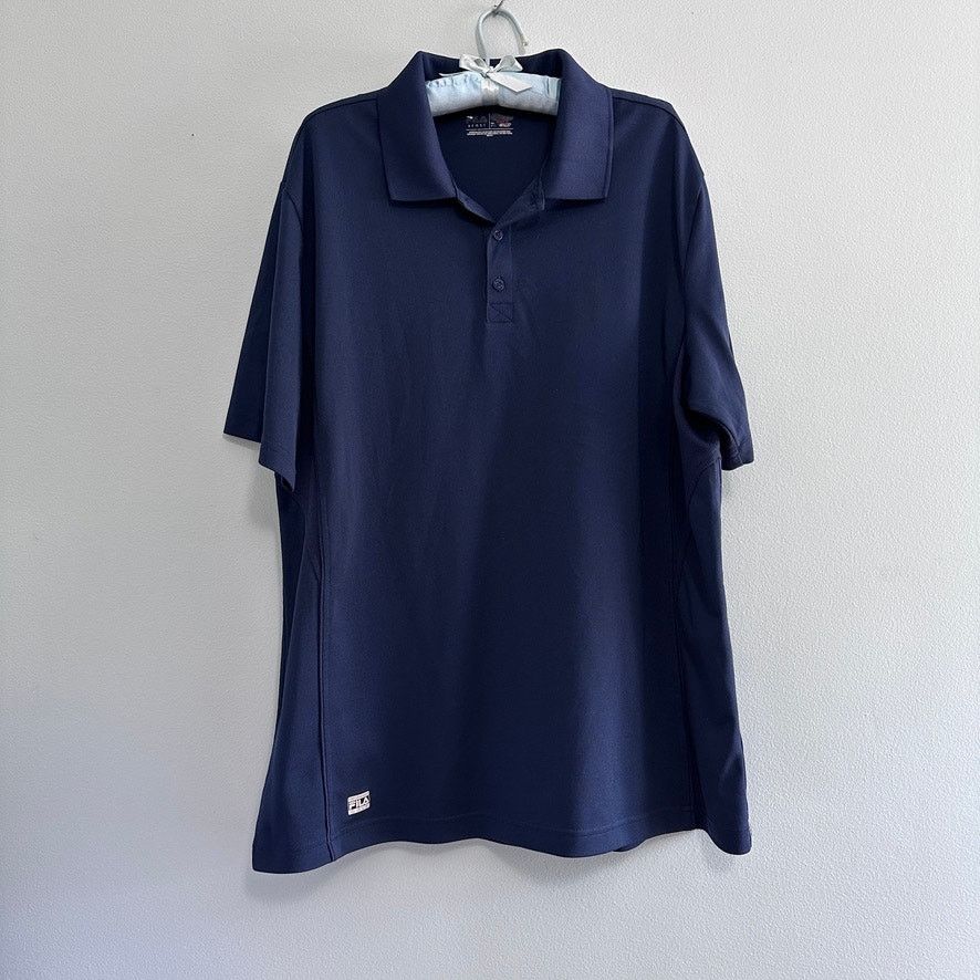 Fila Fila navy athletic fit polo shirt size XL Size US XL / EU 56 / 4 - 2 Thumbnail