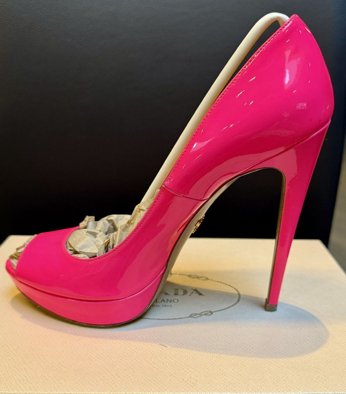 Prada Prada Pink Patent Leather High Heel Pumps 39.5 EU / 9.5 US Size US 9.5 / IT 39.5 - 8 Thumbnail