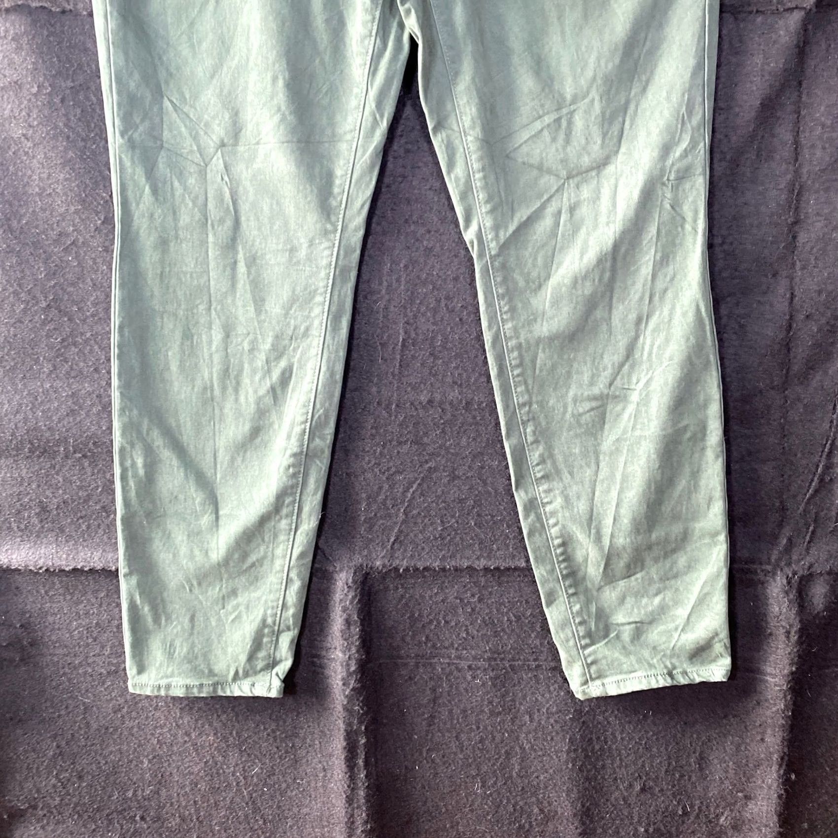 Loft LOFT Womens Jeans Forest Green High Rise Slim Straight Leg Stretch 12 Size 34" / US 12 / IT 48 - 3 Thumbnail
