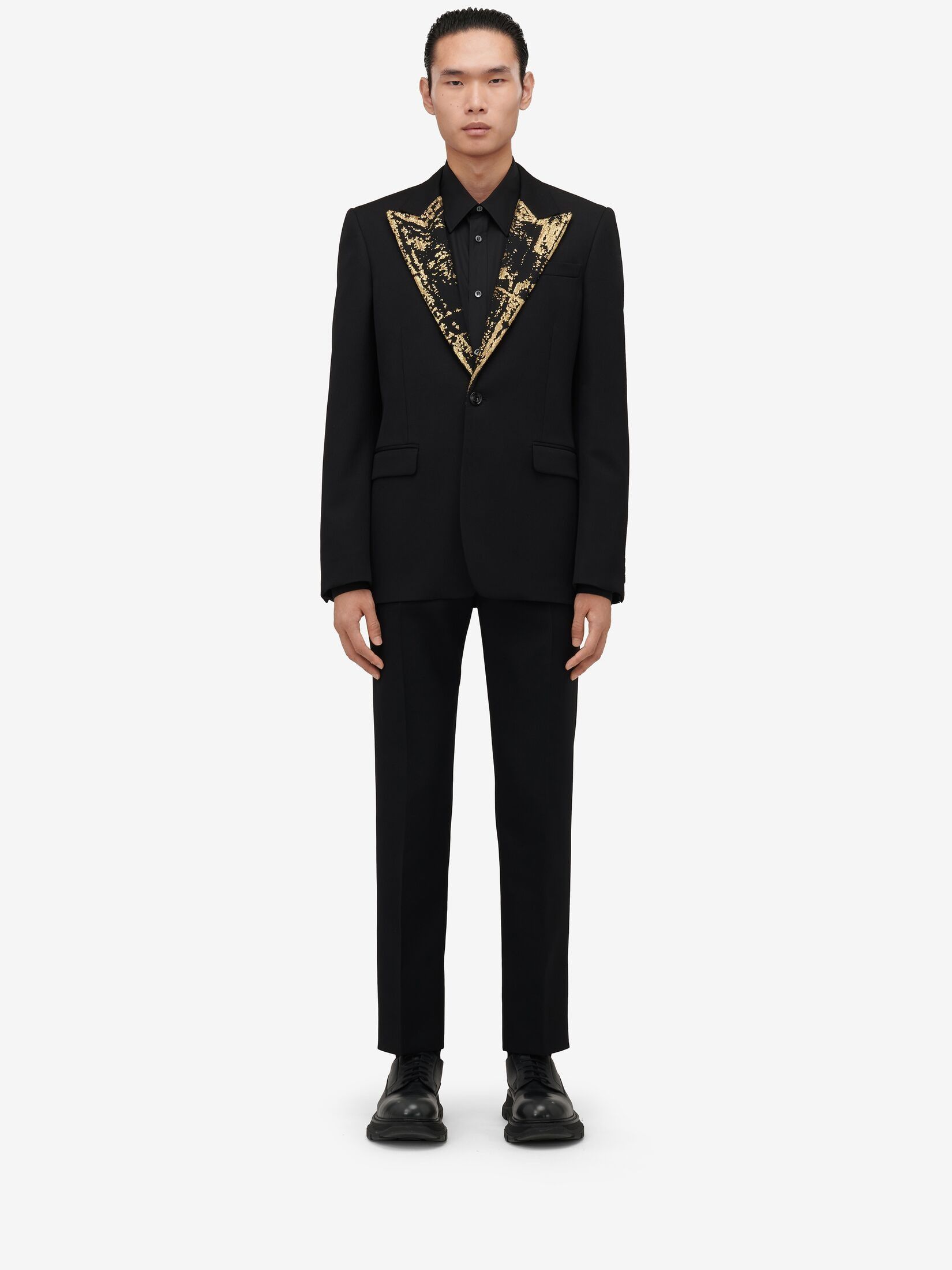 Alexander McQueen o1w1db10725 Embroidered Single-Breasted Jacket in Black Size US M / EU 48-50 / 2 - 2 Thumbnail