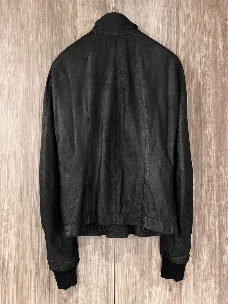 Rick Owens Rick Owens Burning sheepskin leather jacket with standing c Size US S / EU 44-46 / 1 - 2 Thumbnail