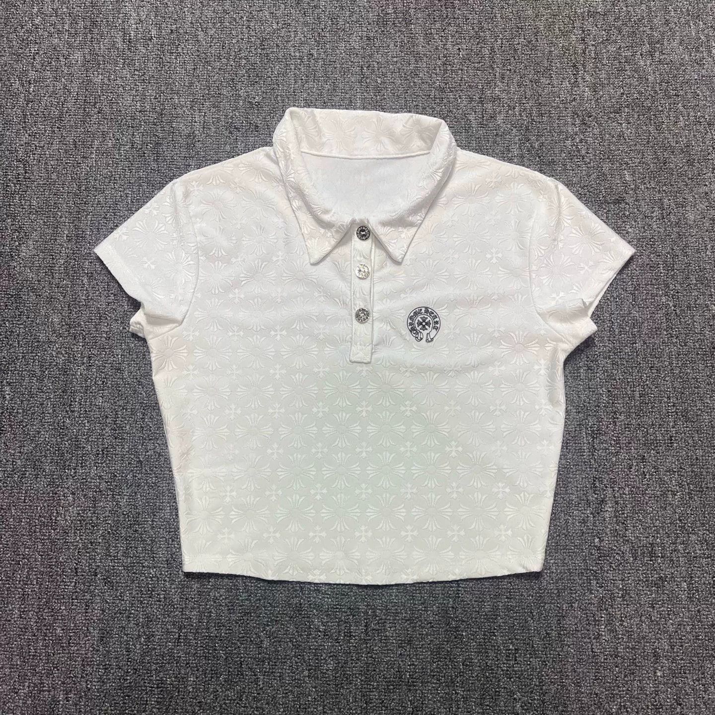 Chrome Hearts chrome hearts white printed short sleeve polo Size US S / EU 44-46 / 1 - 1 Thumbnail