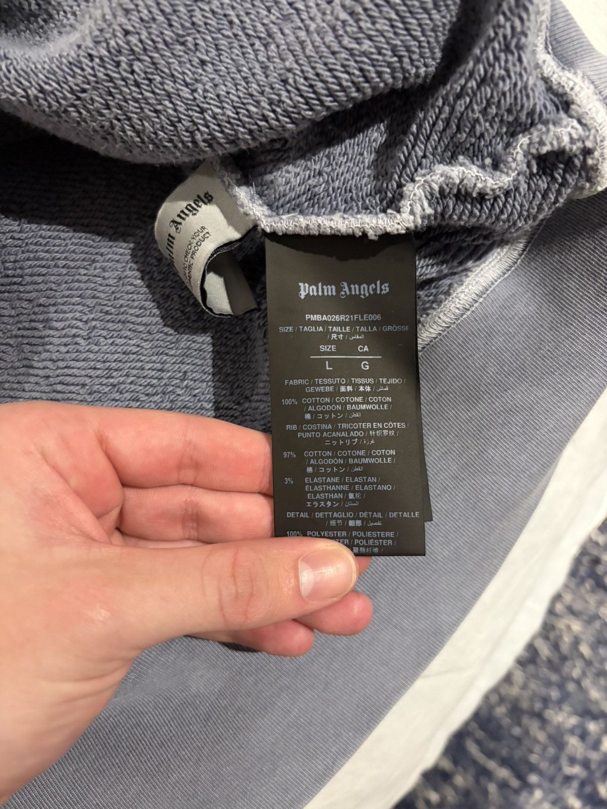 Palm Angels Palm Angels Grey Logo Crewneck Sweatshirt (Oversized Fit) Size US L / EU 52-54 / 3 - 8 Thumbnail