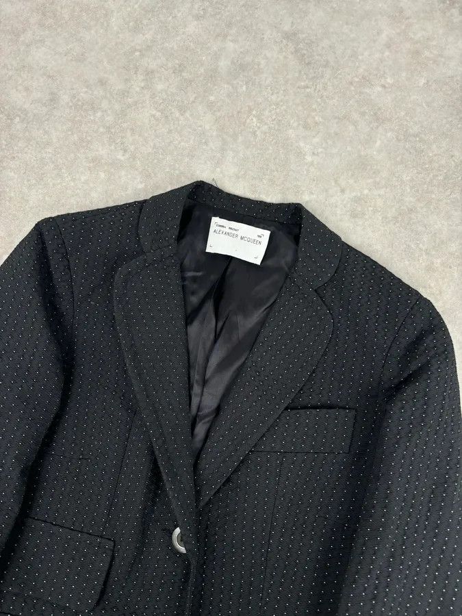 Alexander McQueen 2000s Alexander McQueen Black Wool Studded Blazer Size S / US 4 / IT 40 - 4 Thumbnail