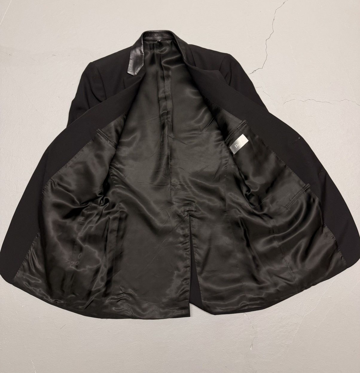 Dior FW02 Reflection (Hedi Slimane) Leather Trim Blazer Size 50R - 4 Thumbnail
