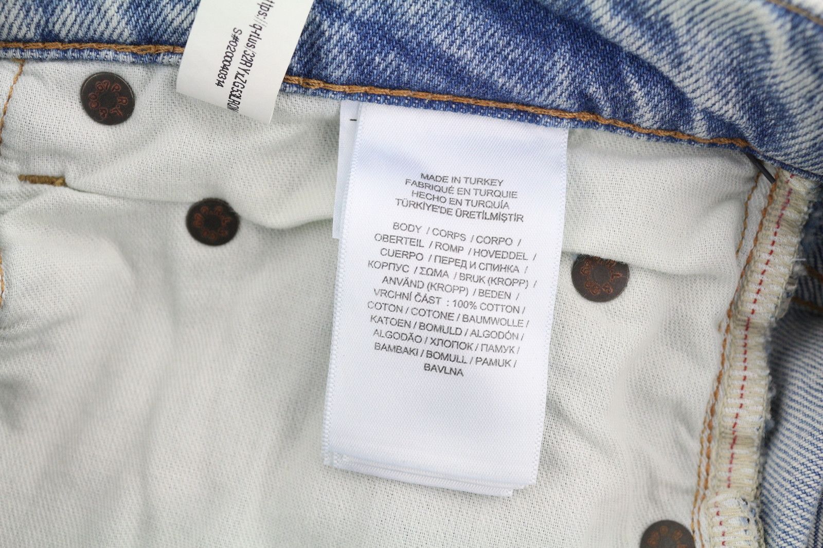 Polo Ralph Lauren W26 Relaxed Crop Distress Painted Blue Jeans 84702 Size 26" / US 2 / IT 38 - 6 Thumbnail