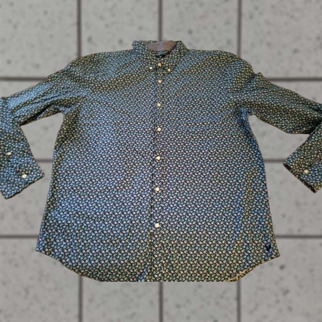 American Eagle Outfitters Womens American Eagle Outfitters Dress Shirt 2XL Blue Button Cotton Shirt Long Sleeve Mens? Size XXL / US 16-18 / IT 52-54 - 1 Thumbnail