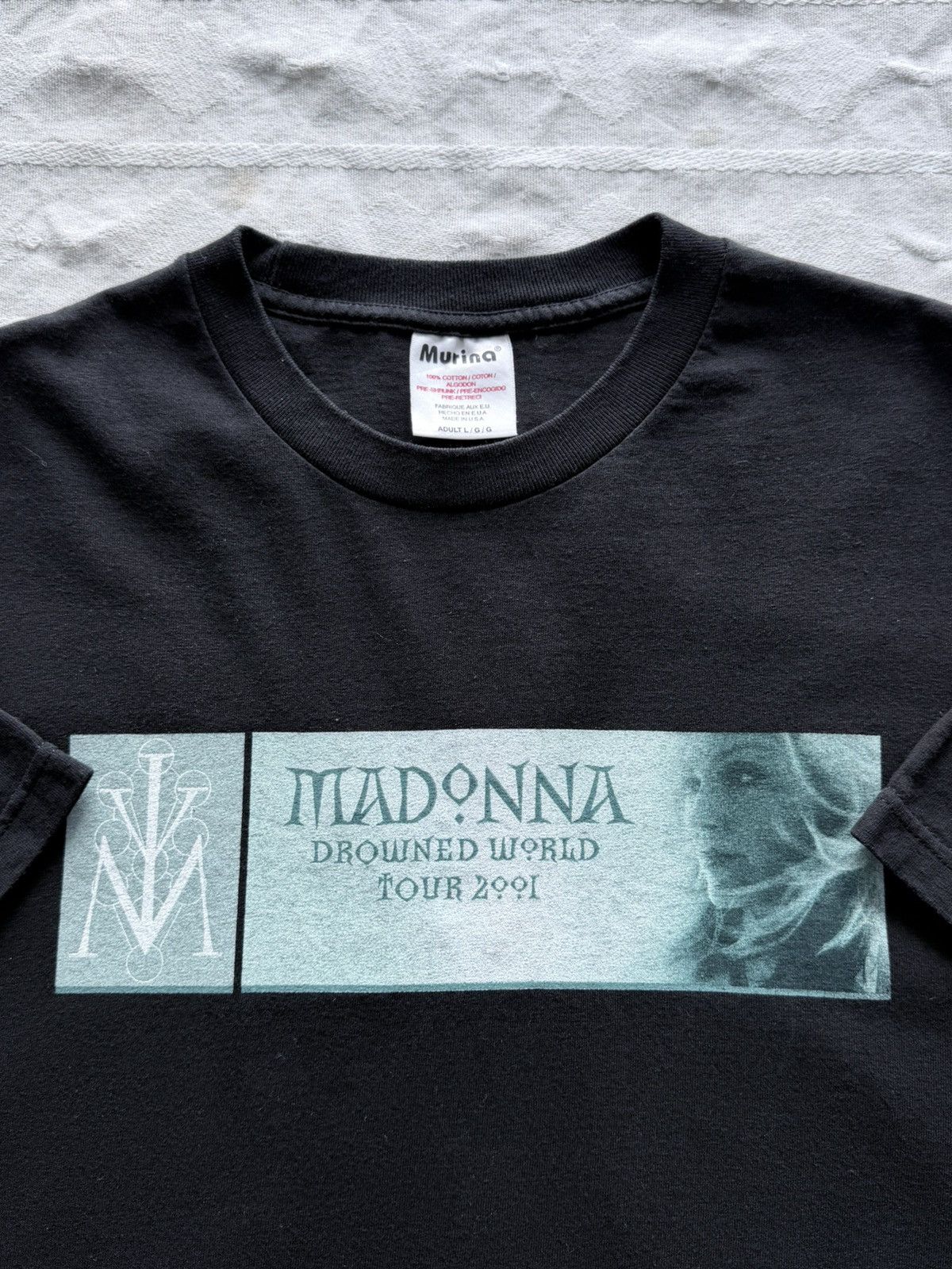 Band Tees Vintage 2001 Madonna Drowned World Tour T-Shirt Tee Size US L / EU 52-54 / 3 - 5 Thumbnail