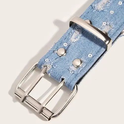 Designer Crazy Vintage Belt Riveted Belts Menswear Accessories Size ONE SIZE - 2 Thumbnail