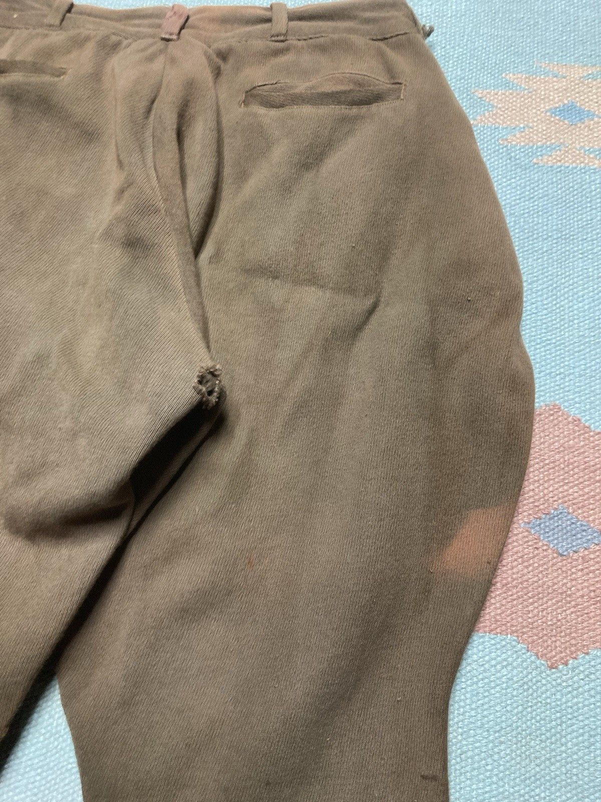 Vintage 1940s whipcord riding pants jodhpurs equestrian mule ear Size US 27 - 11 Thumbnail