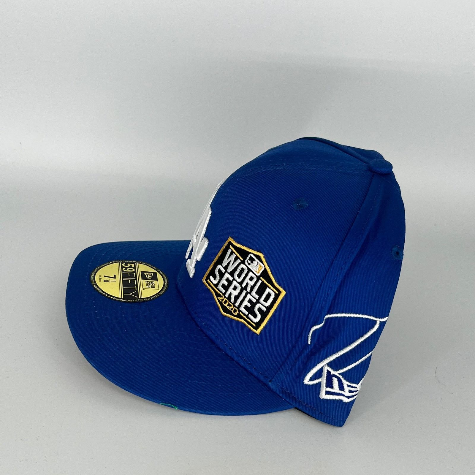 New Era Size 7 1/8 Blue Los Angeles Dodgers 2020 World Series Champs Size ONE SIZE - 2 Thumbnail