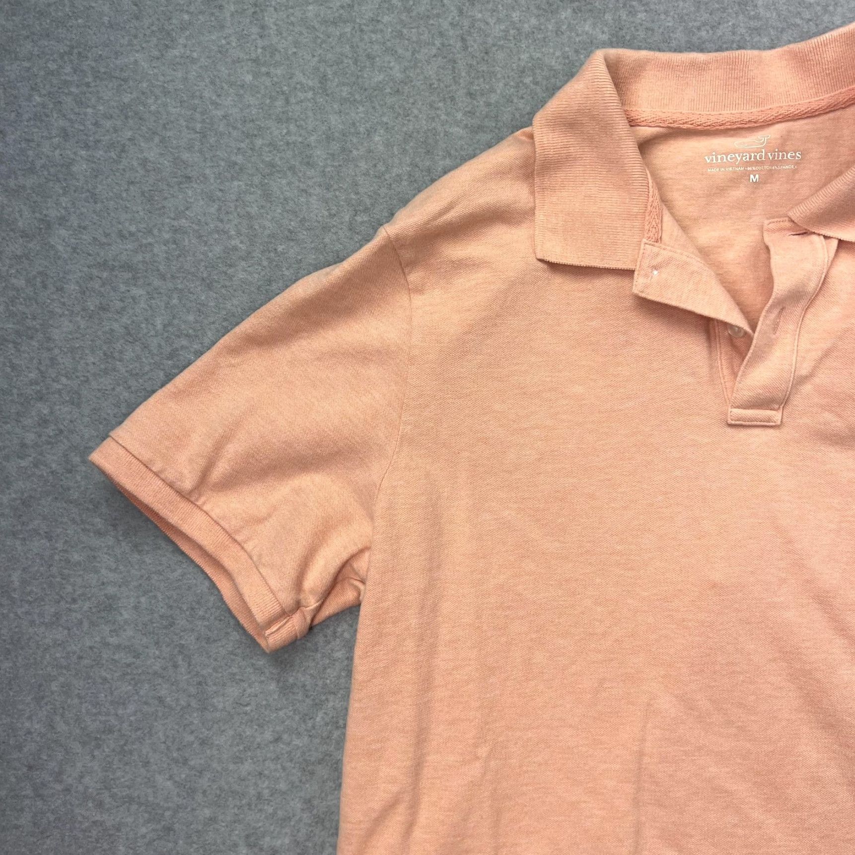 Vineyard Vines Vineyard Vines Polo Shirt Mens M Peach Stretch Performance Whale Logo Casual Golf Top Size US M / EU 48-50 / 2 - 6 Thumbnail