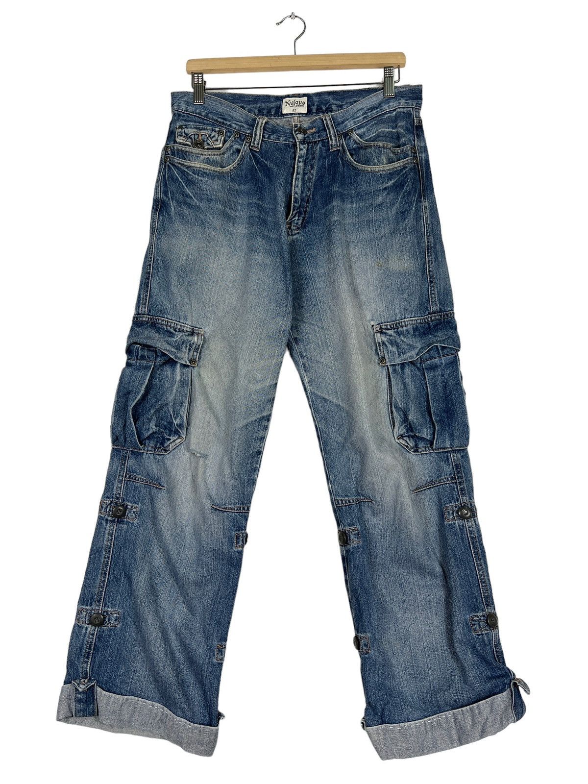 Beauty Beast 🔥 PICK NYLAUS CARGO DENIM JEANS Size US 33 - 1 Thumbnail