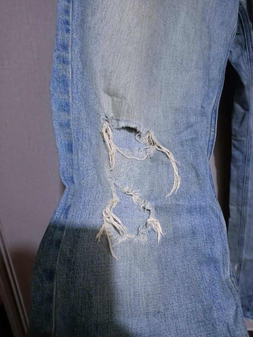 AMI Ami Alexandre Mattiussi Distressed Slim Jeans Size US 34 / EU 50 - 4 Thumbnail