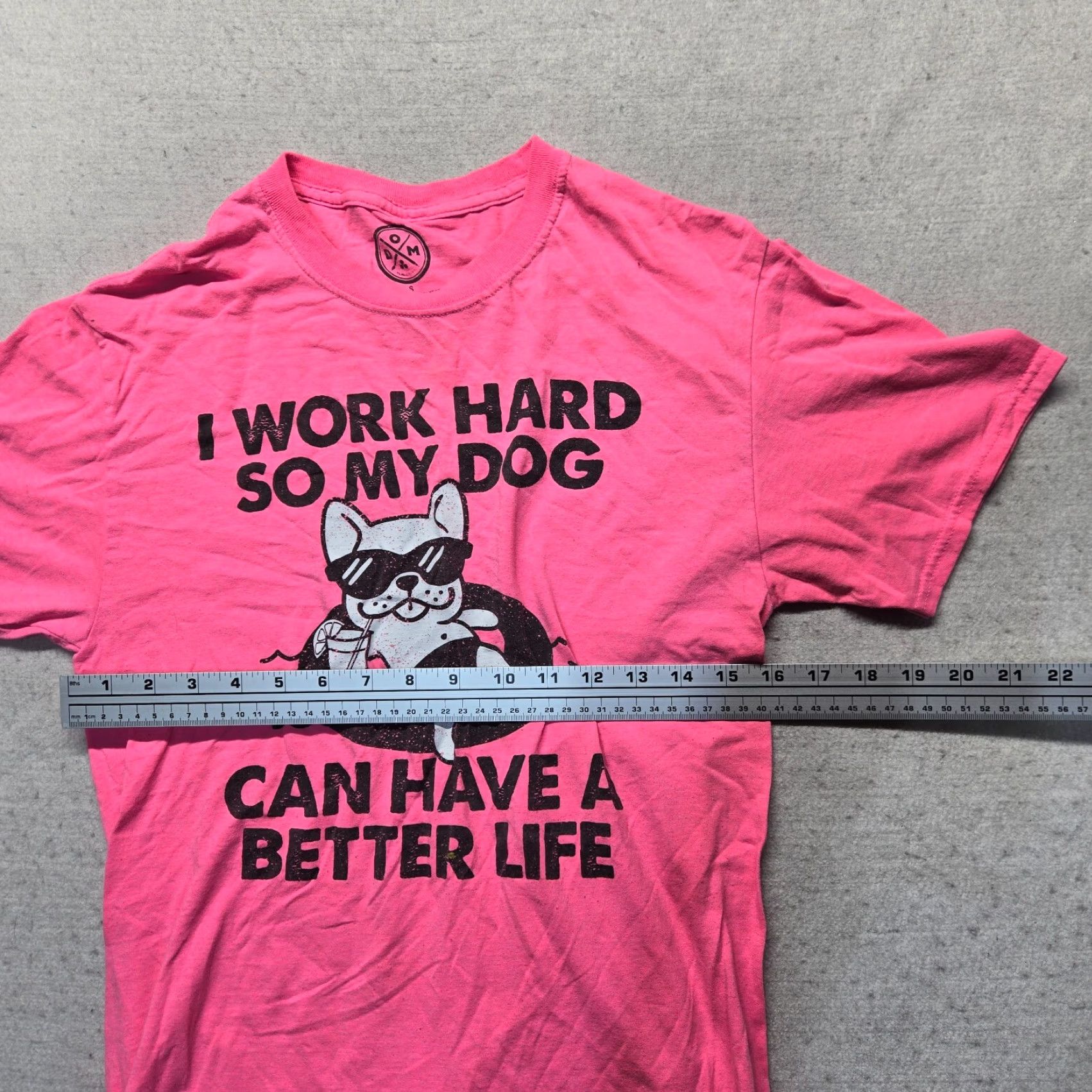 Vintage DOM Shirt T-Shirt Small Adult S Pink Dog Graphic Print Crew Neck Unisex Cotton Canvas Classic Dog Owner Season Spring Summer Vintage No Size US S / EU 44-46 / 1 - 4 Thumbnail