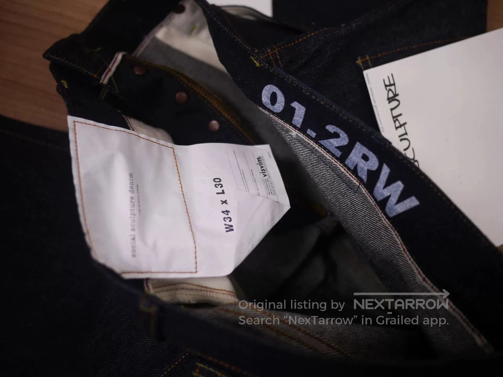 Visvim visvim social sculpture raw 01slim jeans. Size US 34 / EU 50 - 5 Thumbnail