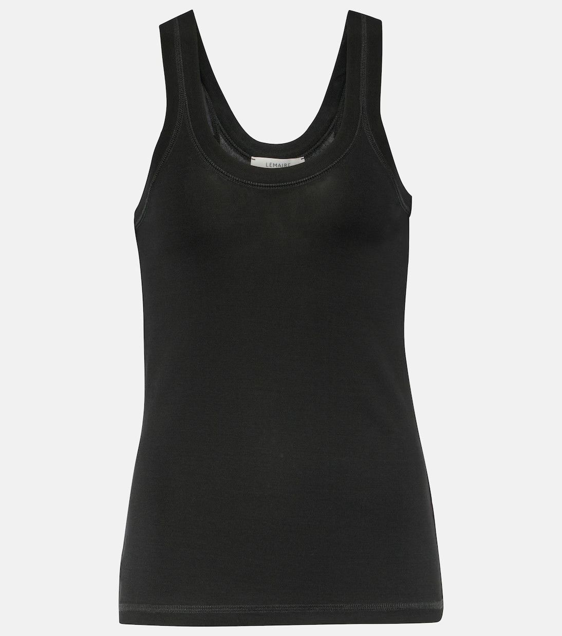 Lemaire o1s22i1n1024 Ribbed Sleeveless Top in Black Size M / US 6-8 / IT 42-44 - 1 Thumbnail