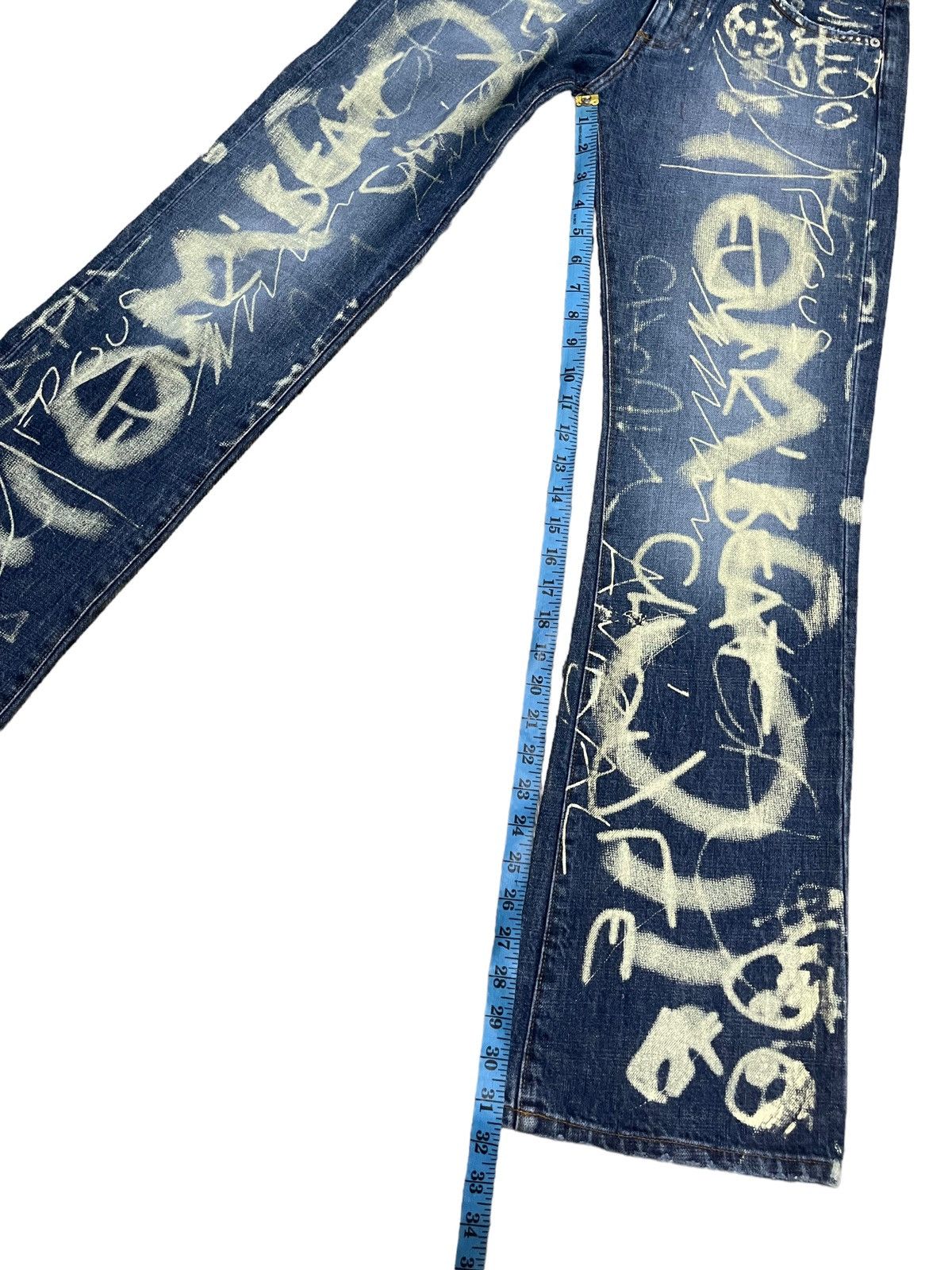 Japanese Brand Rare ! Vintage Acquaverde Traditional Flared Denim Jeans Size US 28 / EU 44 - 16 Thumbnail