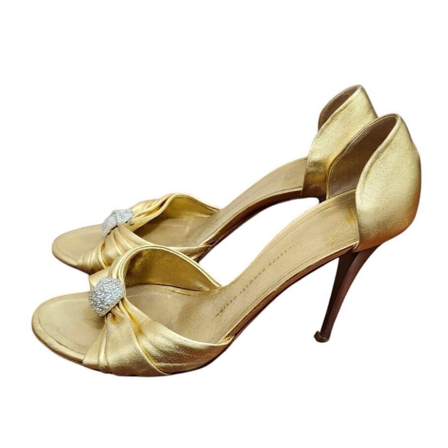 Giuseppe Zanotti Giuseppe Zanotti Gold Peep Toe Pumps Size EU 39.5/US 9 Size US 9 / IT 39 - 7 Thumbnail