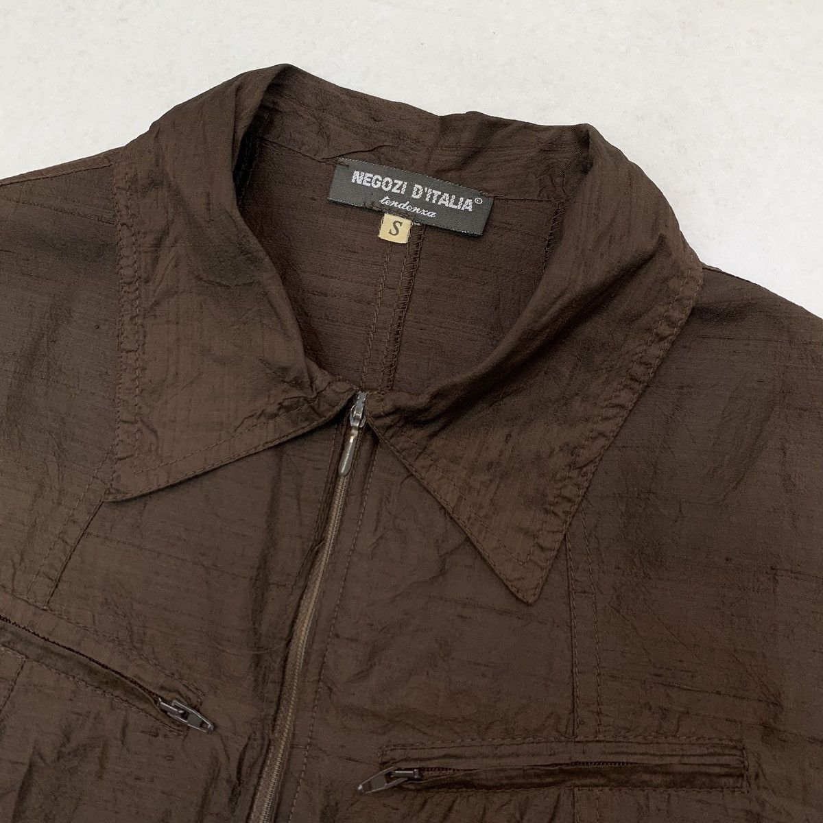 Other 1980s NEGOZI D’ITALIA Tendenza Textured Zip Up Light Jacket Size US S / EU 44-46 / 1 - 3 Thumbnail