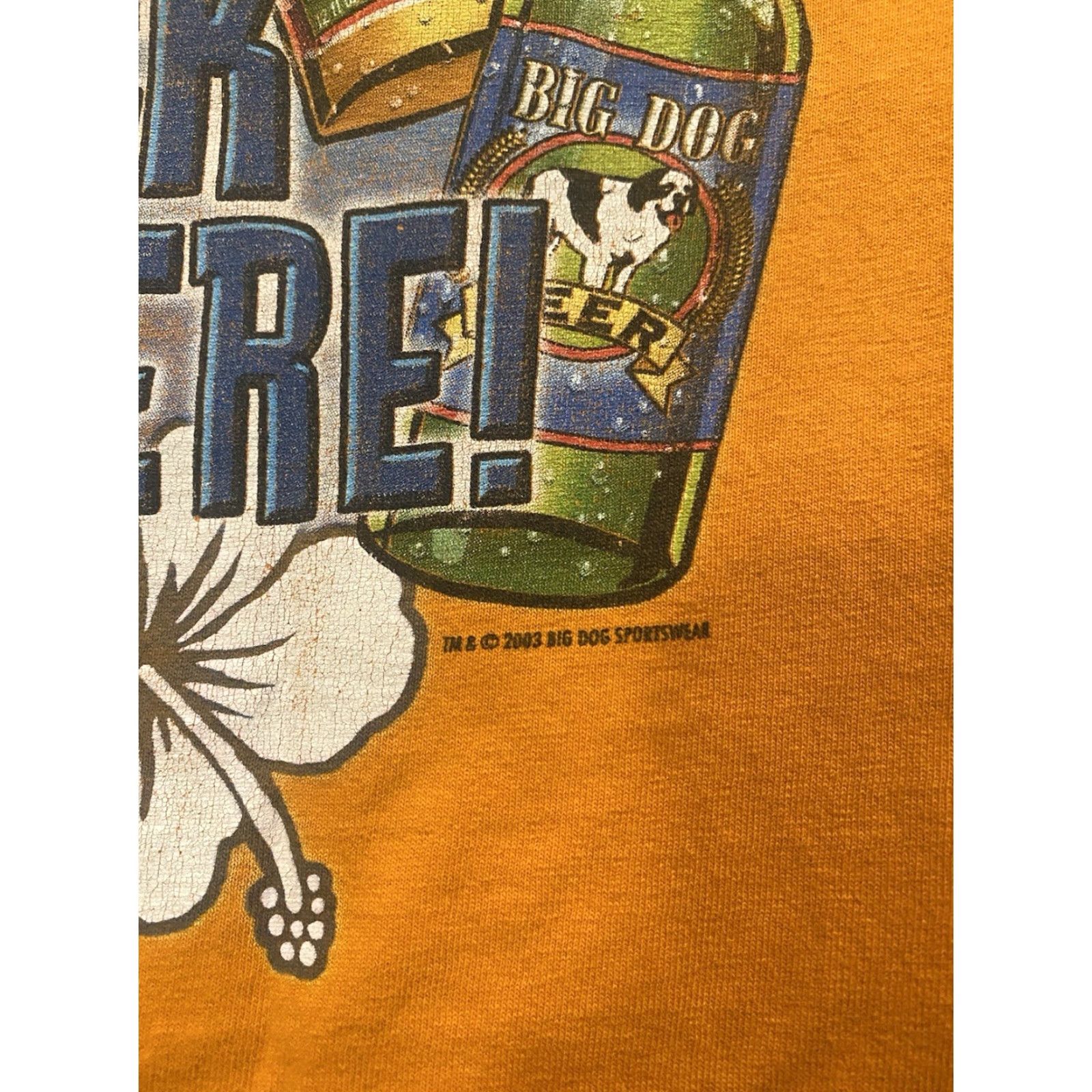 Big Dogs VINTAGE Big Dogs T-Shirt Shirt Orange Long Sleeve Mens L 5 O’clock Somewhere Dog Beer Funny Graphic Print Size US L / EU 52-54 / 3 - 4 Thumbnail