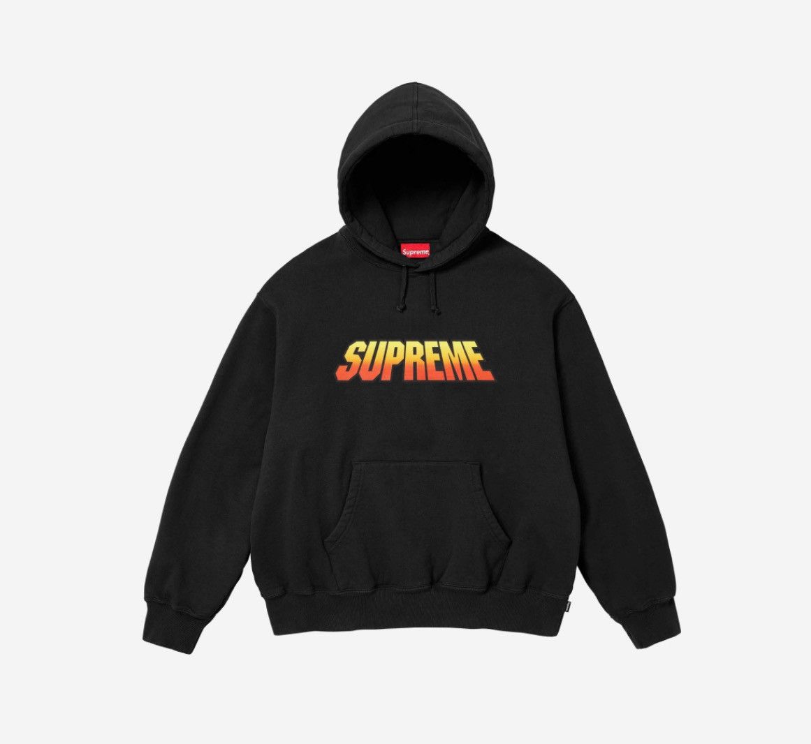 image of Supreme Gradient Hooded Sweatshirt in Black, Men's (Size 2XL)