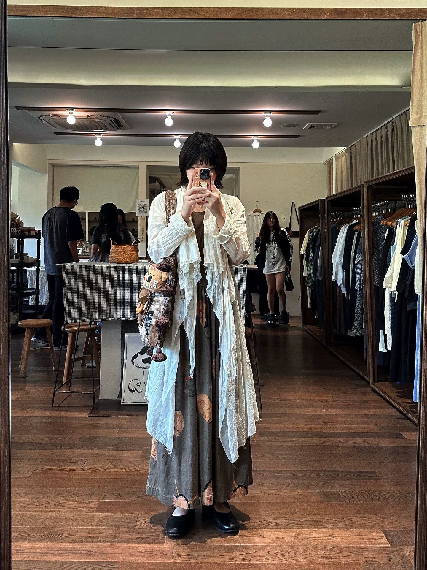 Japanese Brand Dark Aesthetic Linen Coat 3 Size Size L / US 10 / IT 46 - 1 Thumbnail