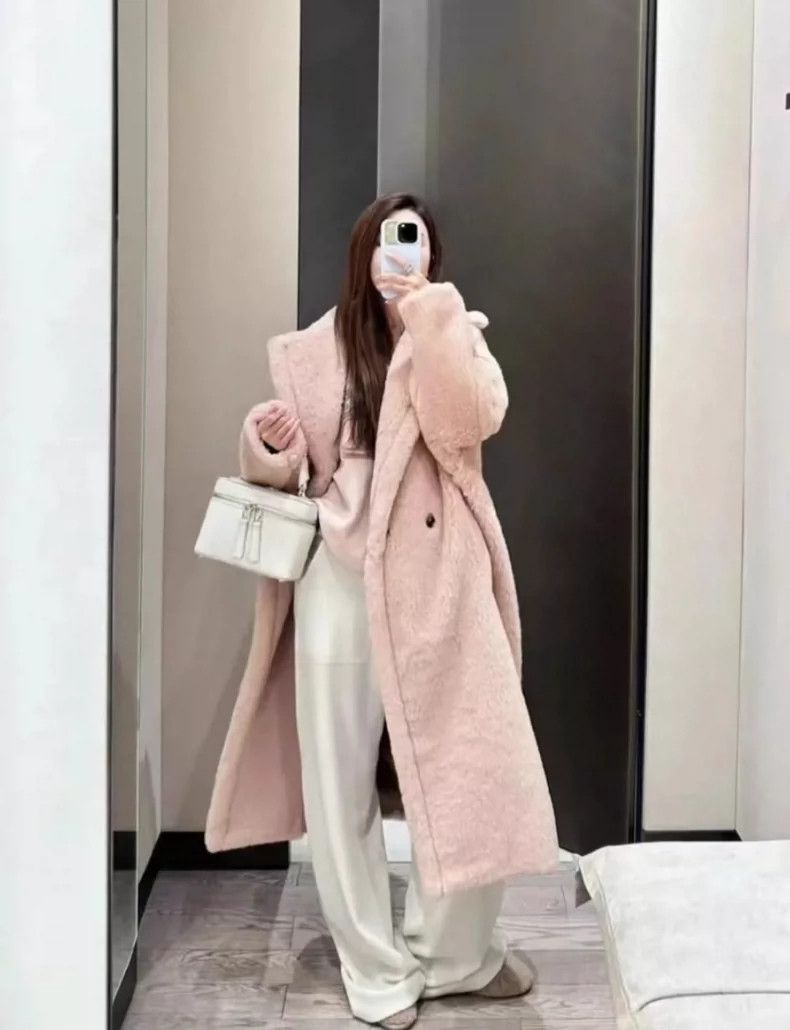 Max Mara Teddy Bear Coat Jacket Classic Doll Pink