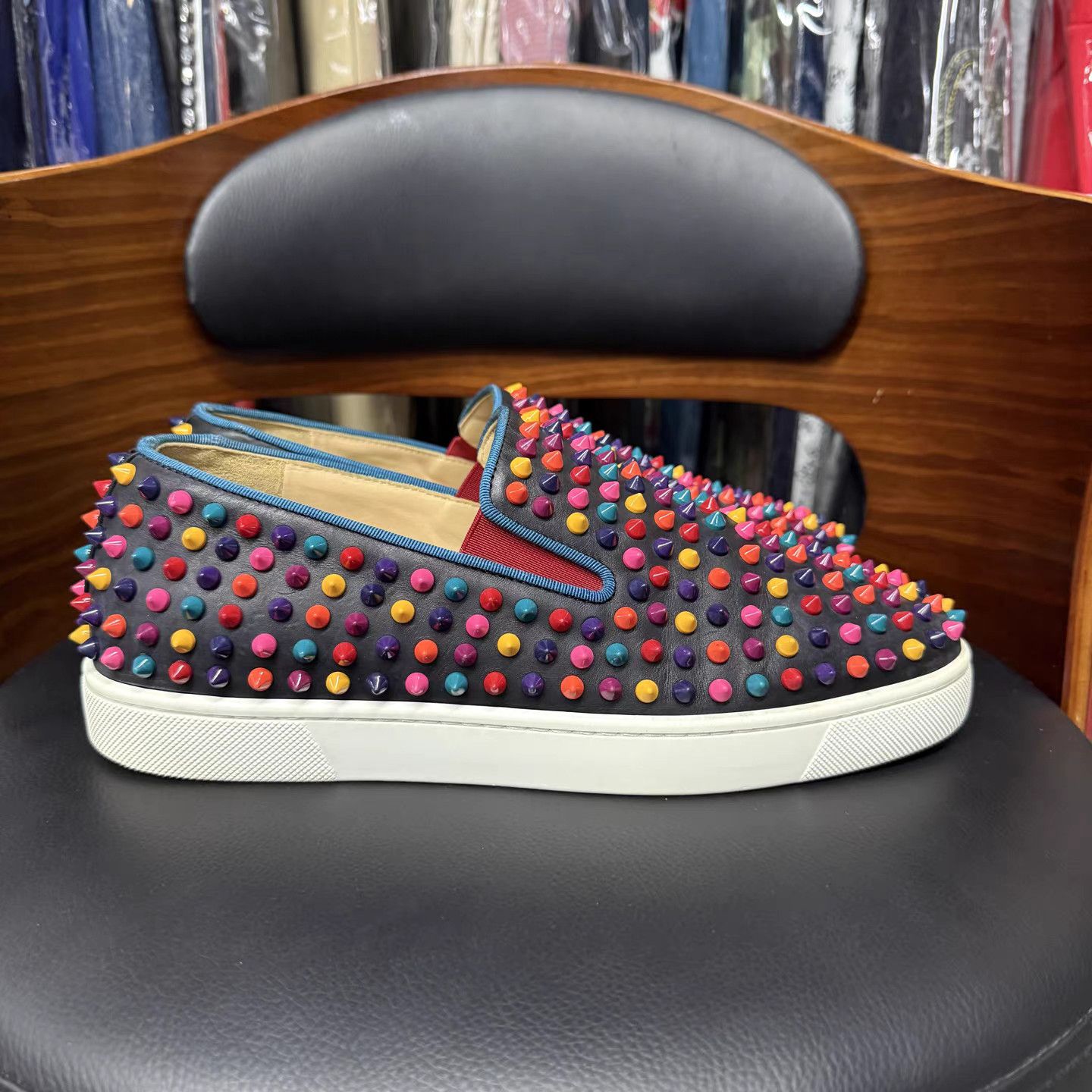 Christian Louboutin Christian Louboutin Rainbow Studded Low-Tops K15 Size US 8 / EU 41 - 4 Thumbnail