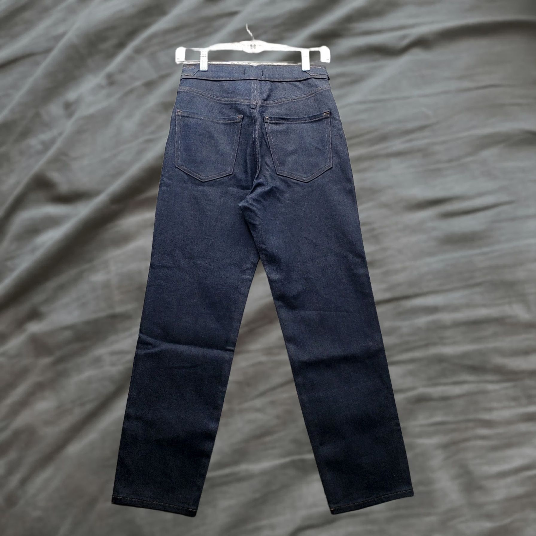 Express Express Womens Jeans 00R Blue Super High Rise Straight Cinch Buckles 5-Pocket Denim Jeans Size 24" / US 00 / IT 34 - 1 Thumbnail
