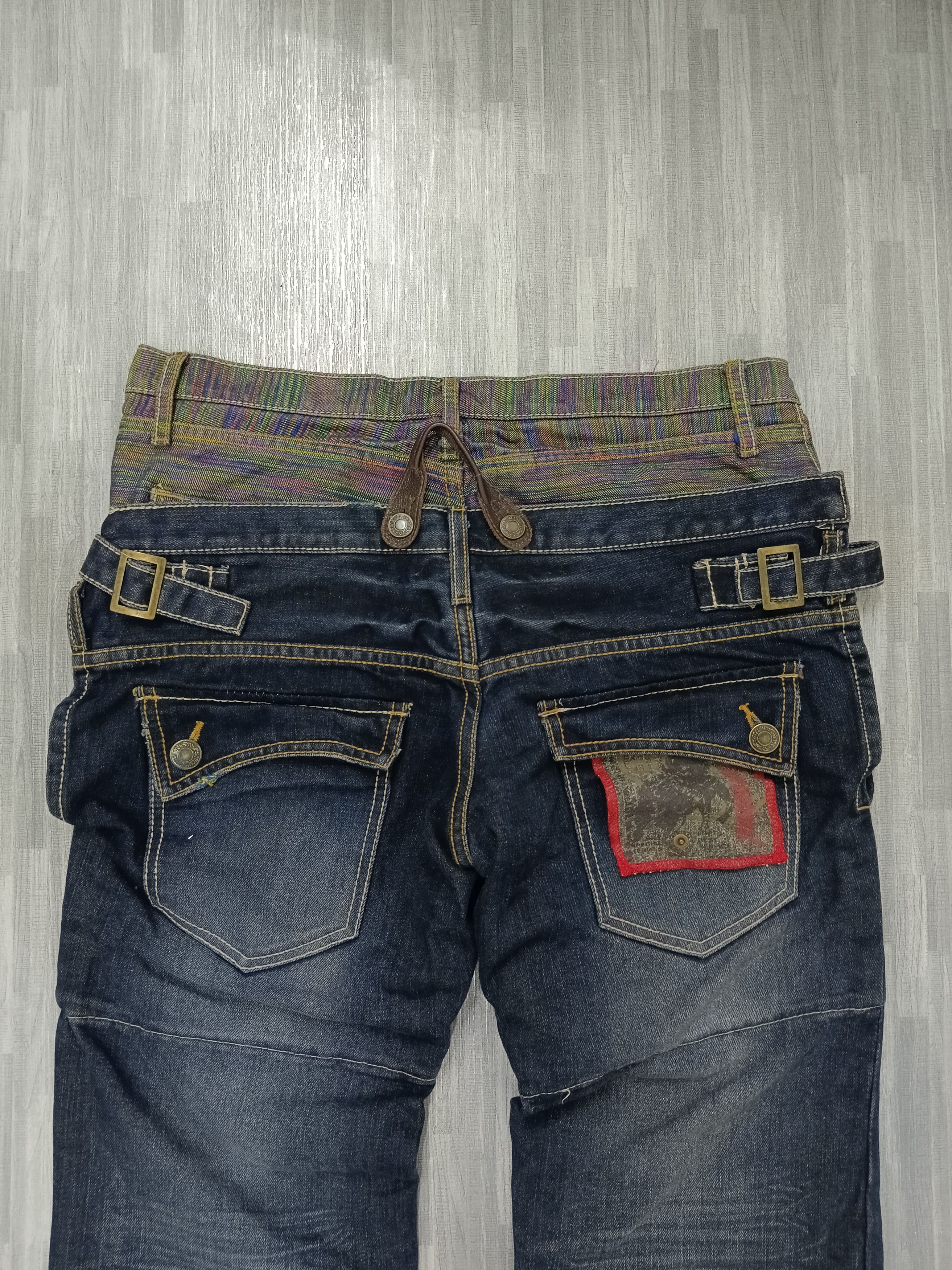 Japanese Brand SICK WASHED GUMU INTERNASIONALE DOUBLE WAIST Size US 33 - 7 Thumbnail