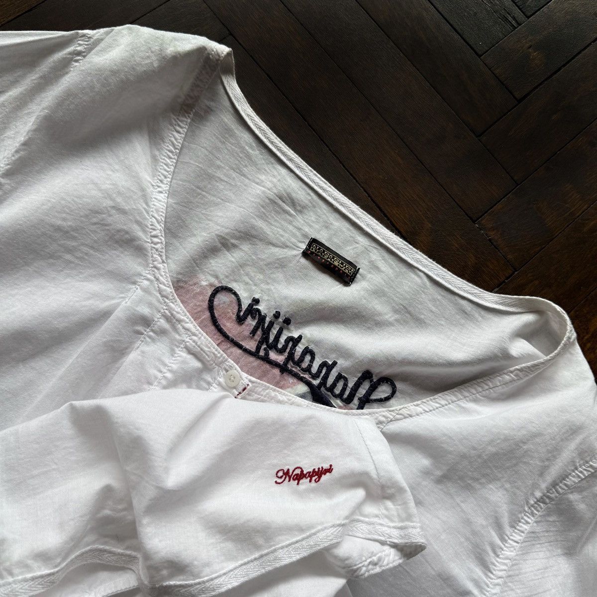 Napapijri Napapijri Womens White Long Sleeve Blouse Shirt Flag Print Size XL / US 12-14 / IT 48-50 - 3 Thumbnail