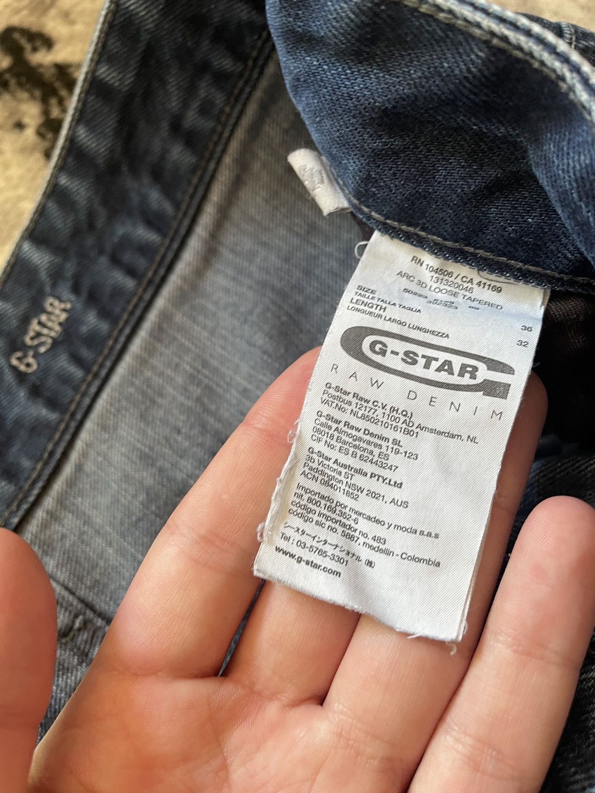 G-Star × Vintage Vintage Jeans G Star Baggy Fit Streetwear Disressed Size US 32 / EU 48 - 12 Thumbnail