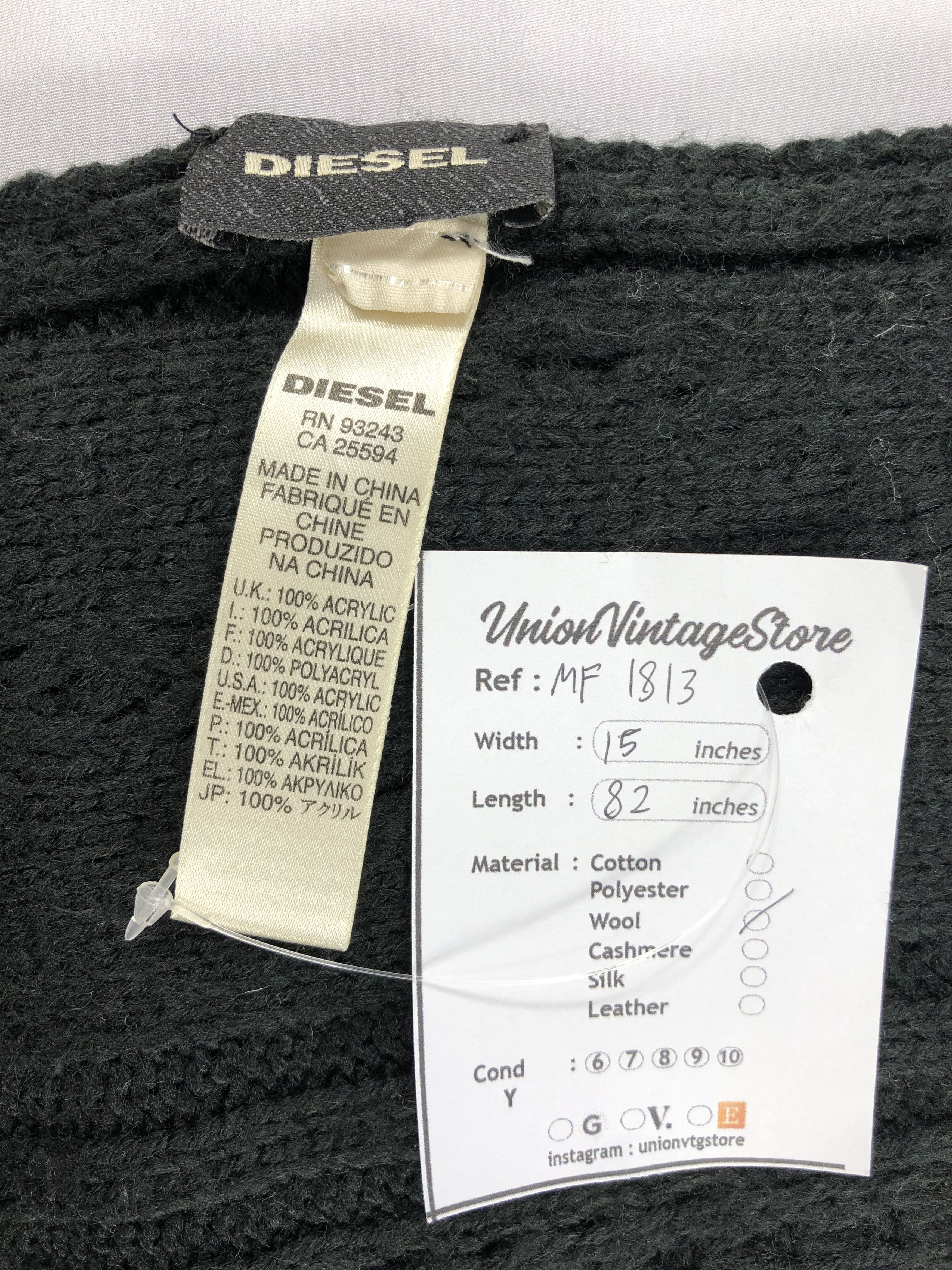 Diesel Vintage Diesel Scarf/Muffler/Neckwear MF1813 Size ONE SIZE - 6 Thumbnail