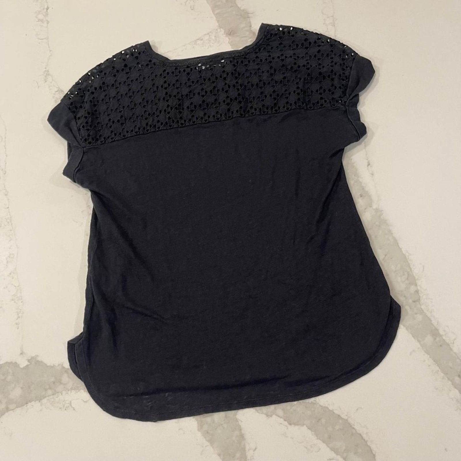 Calvin Klein Calvin Klein Eyelet Yoke Back Linen Casual Top Womens Small Size S / US 4 / IT 40 - 4 Thumbnail
