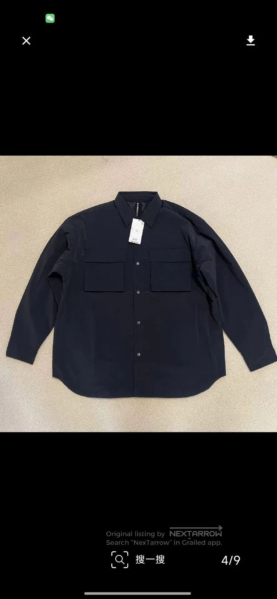 Descente Descente Allterrain Black Cotton Shirt Jacket. Size US L / EU 52-54 / 3 - 5 Thumbnail